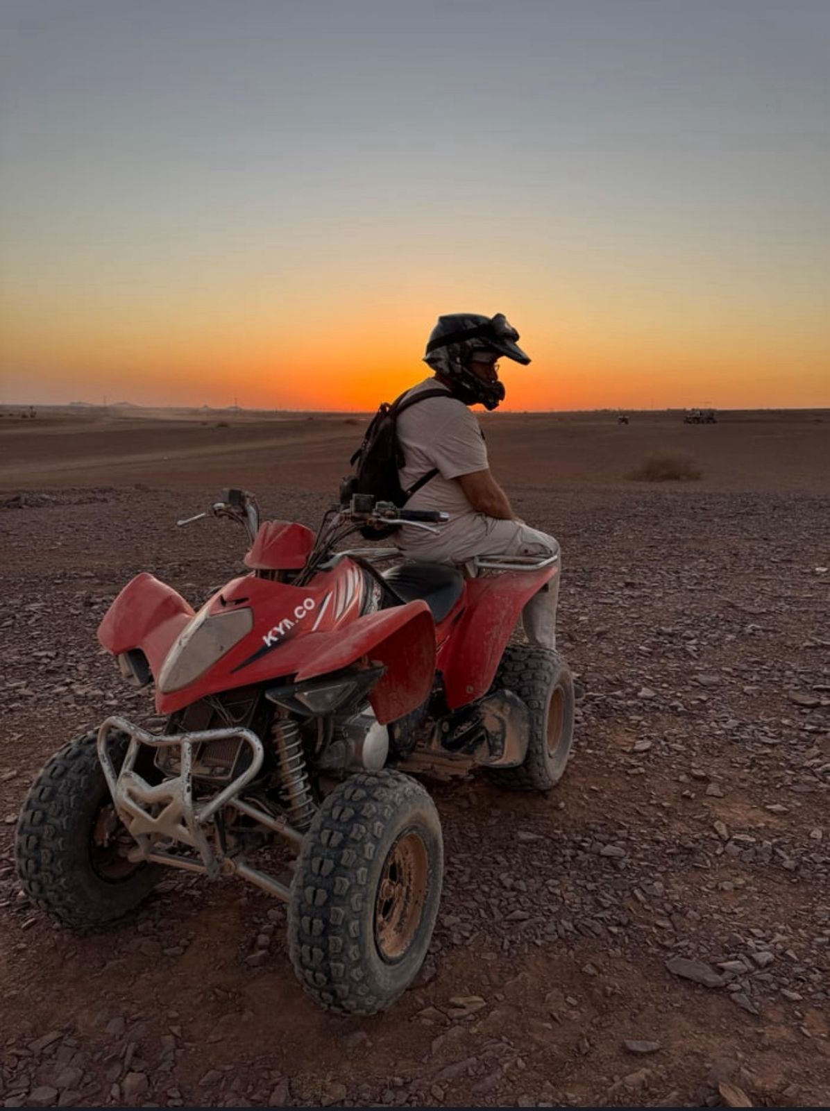 Agafay desert sunset