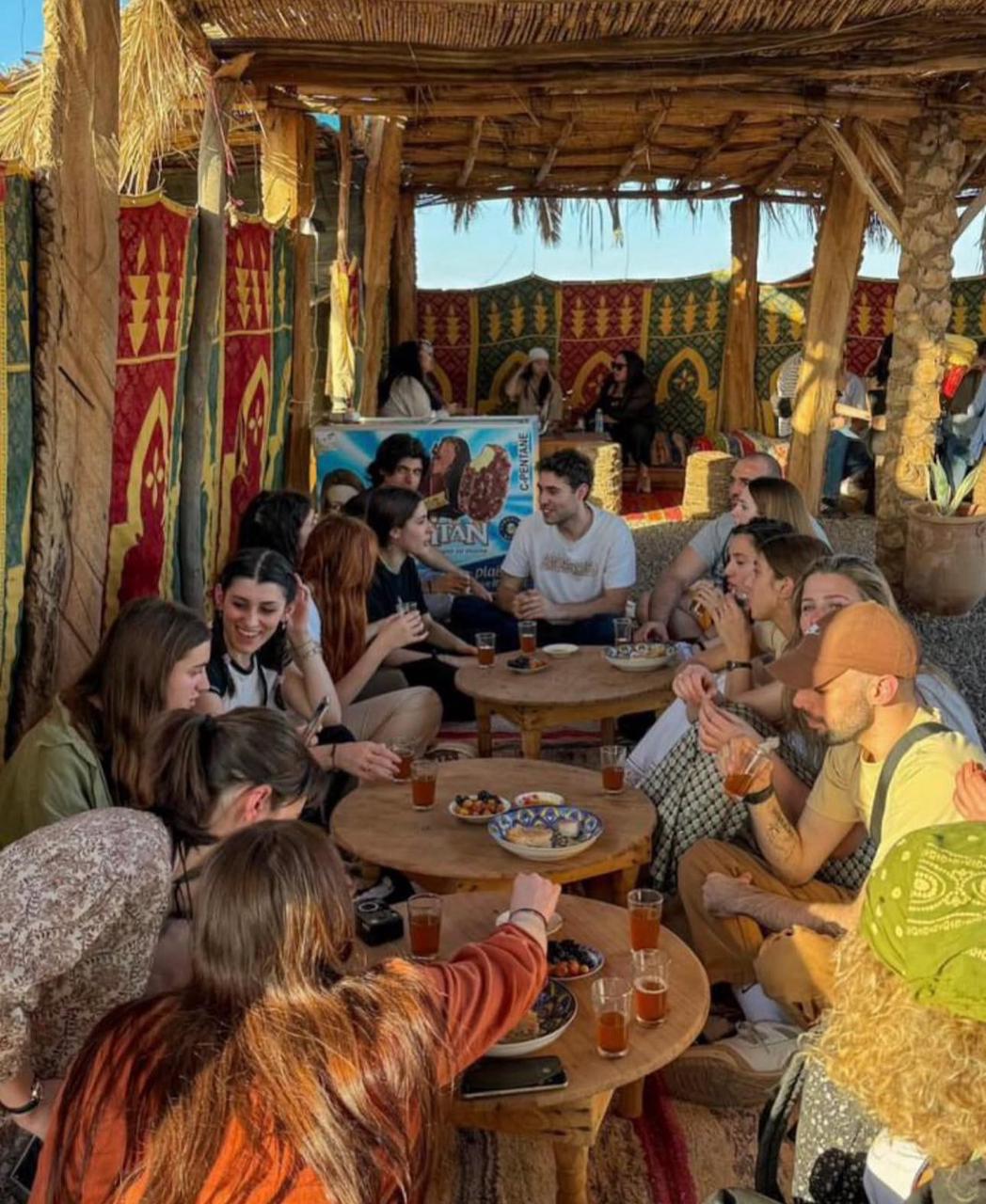 Moroccan tea break outside